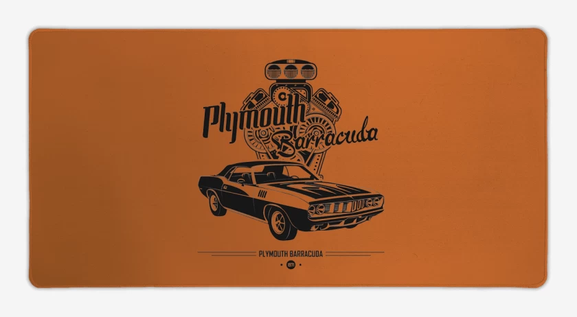 Mouse pad Gamer Naranjo de Plymouth Barracuda