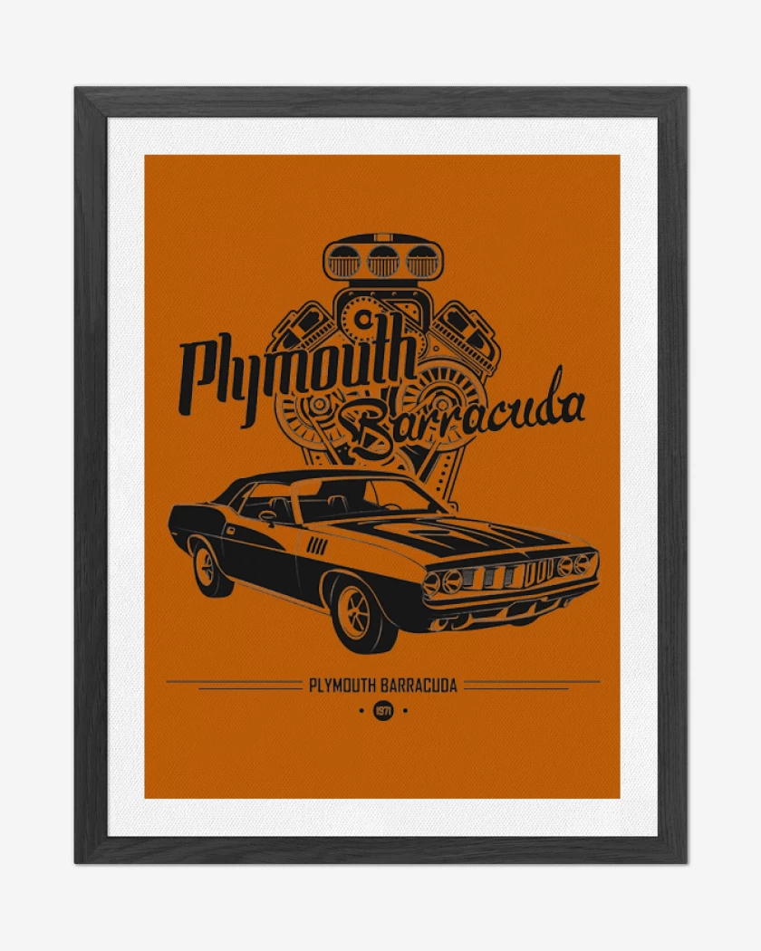 Cuadro decorativo Naranjo de Plymouth Barracuda