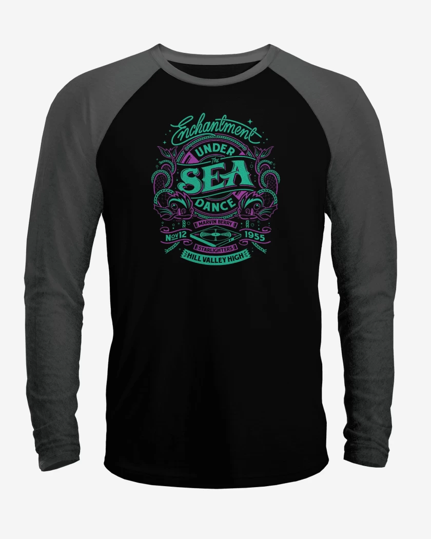 Polera Raglan Negro / Negro Heather de under the sea dance