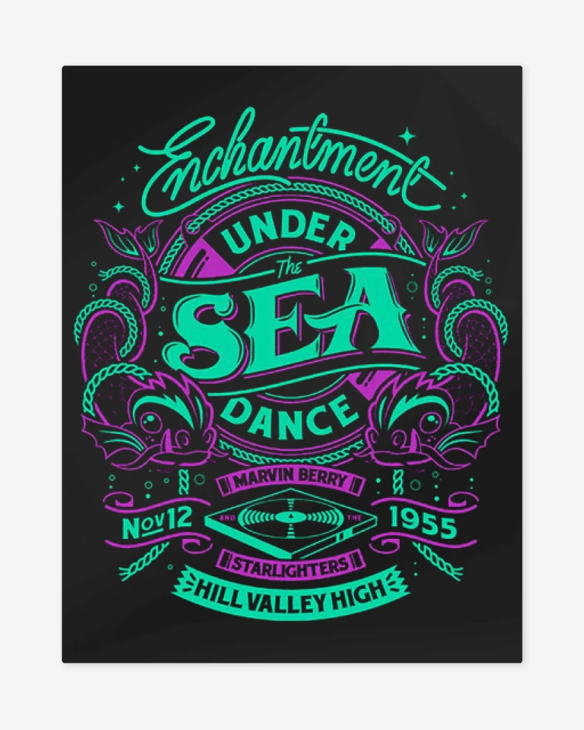 Print metalico Negro de under the sea dance