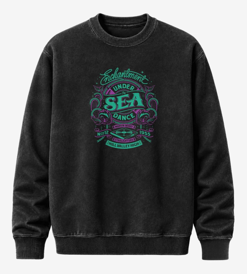 Poleron Polo Acid Wash Negro de under the sea dance
