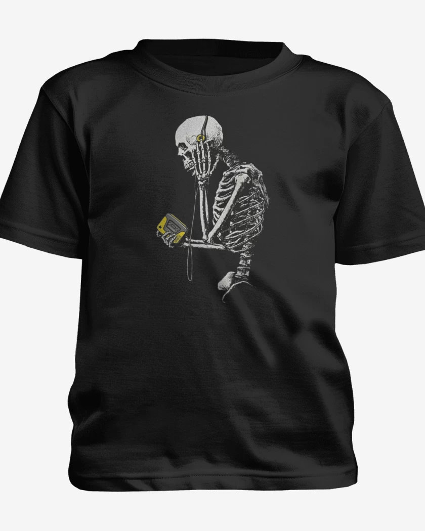 Polera de niño Negro de Skull walkman
