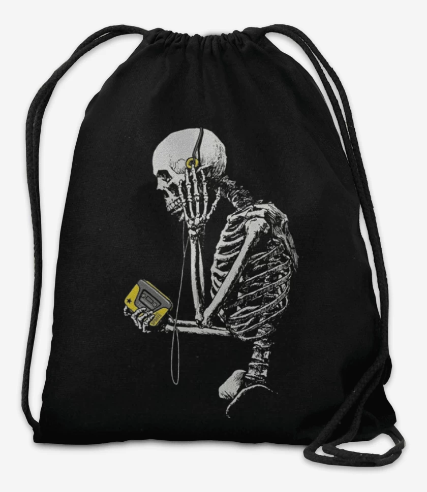 Mochila Negro de Skull walkman