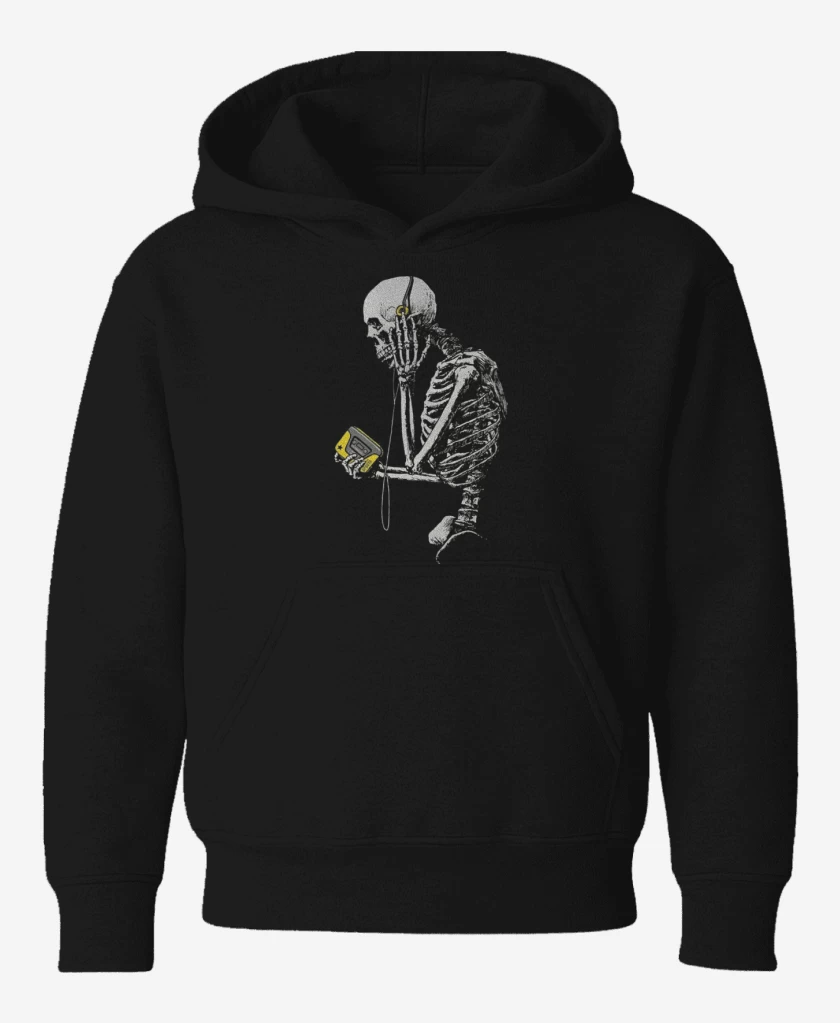 Poleron de niño Negro de Skull walkman