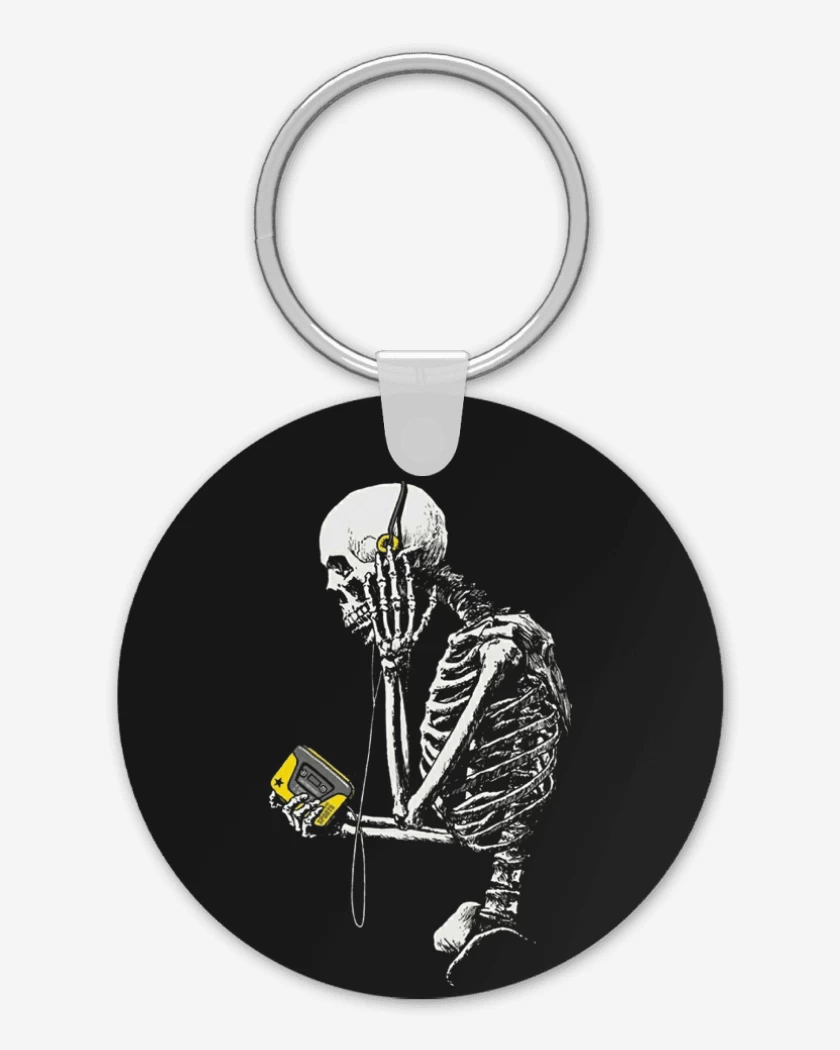 Llavero Negro de Skull walkman