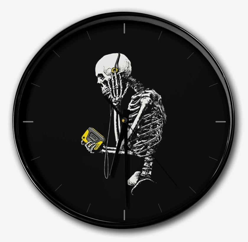Reloj Negro de Skull walkman