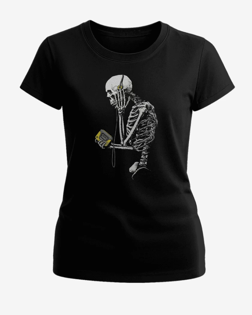 Polera de Mujer Negro de Skull walkman