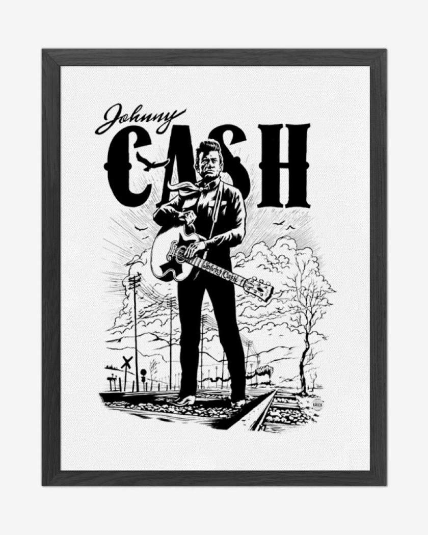 Cuadro decorativo Blanco de Johnny cash