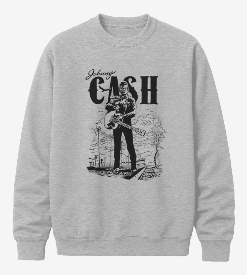 Poleron polo Gris Melange de Johnny cash