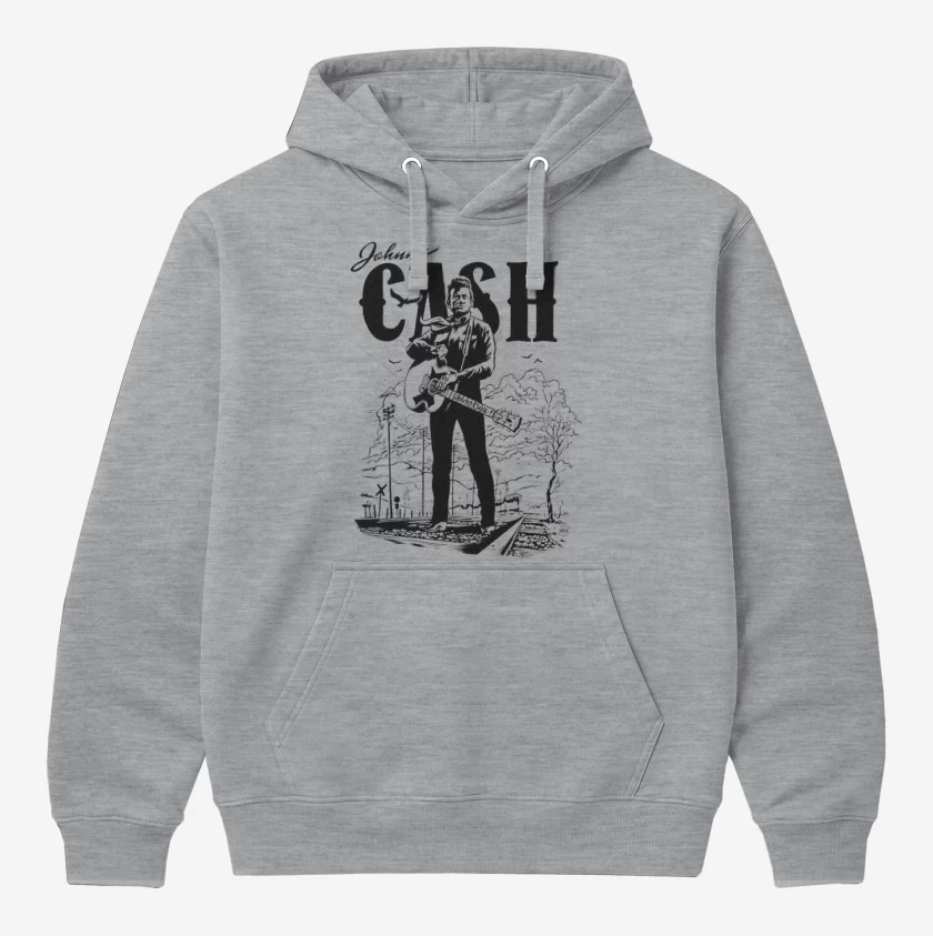 Polerón Canguro Gris Melange de Johnny cash