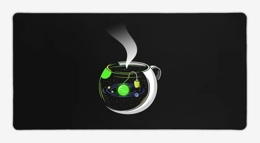 Mouse pad Gamer Negro de Té galactico