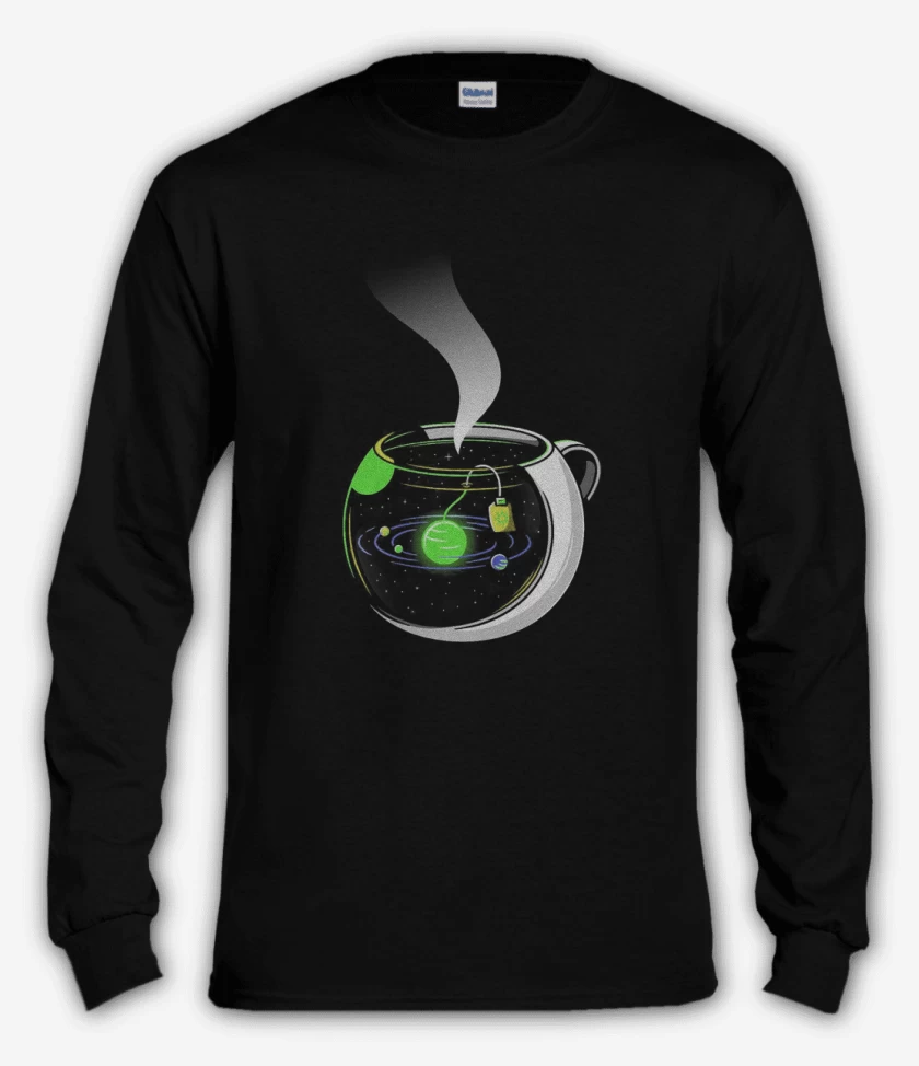 Polera manga larga Negro de Té galactico