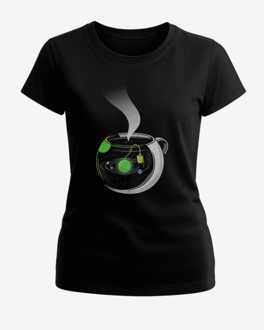 Polera de Mujer Negro de Té galactico