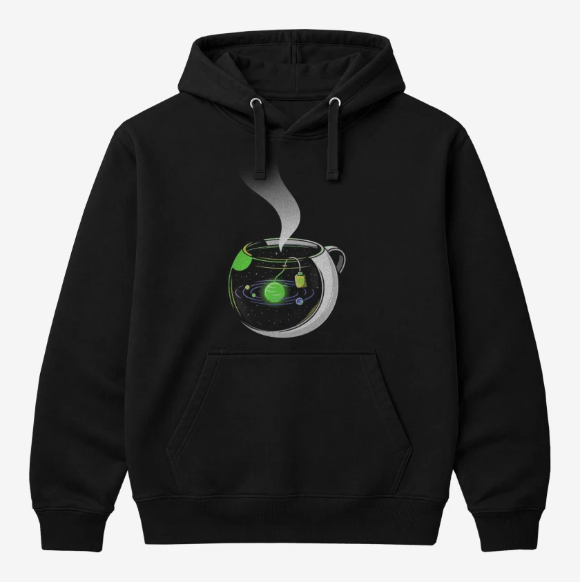 Polerón Canguro Negro de Té galactico