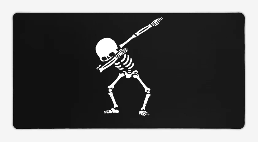 Mouse pad Gamer Negro de Esqueleto 2