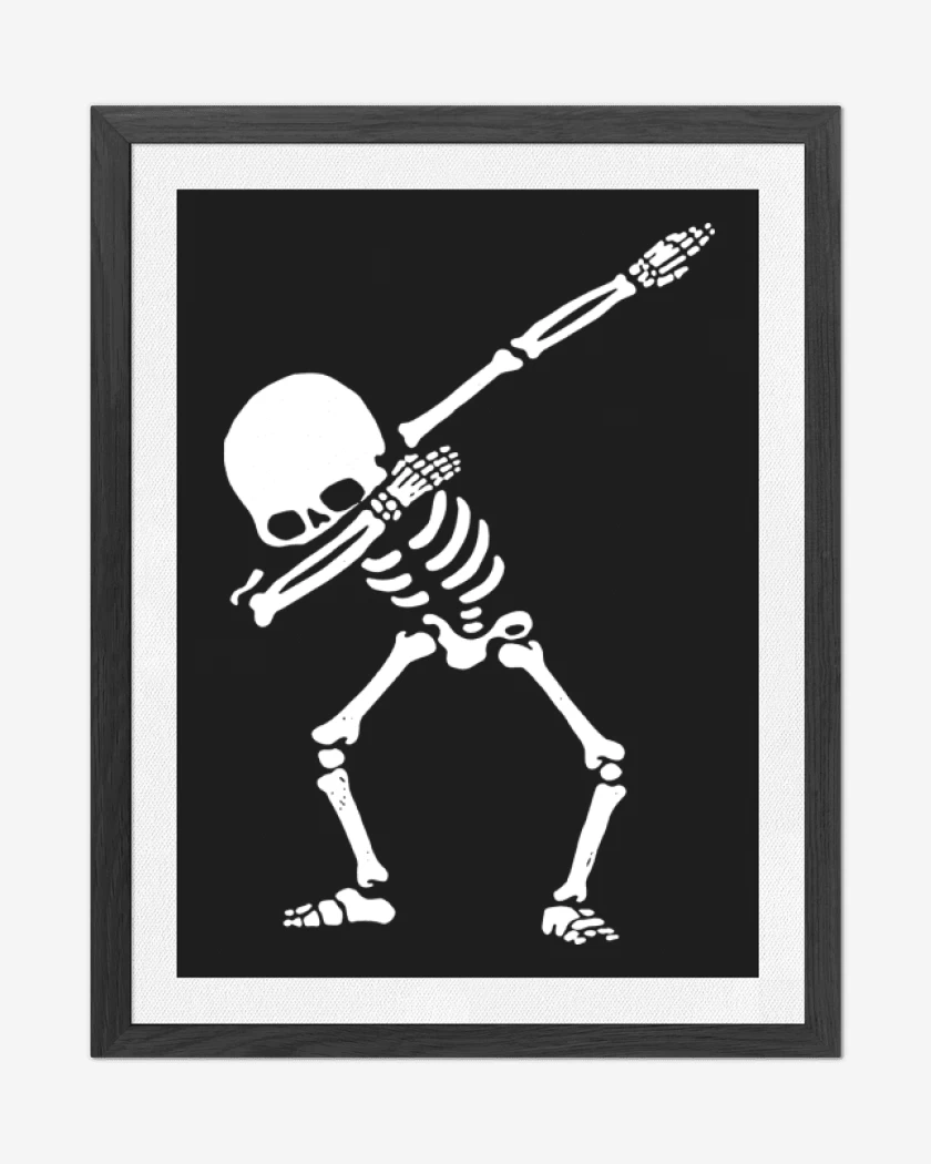 Cuadro decorativo Negro de Esqueleto 2