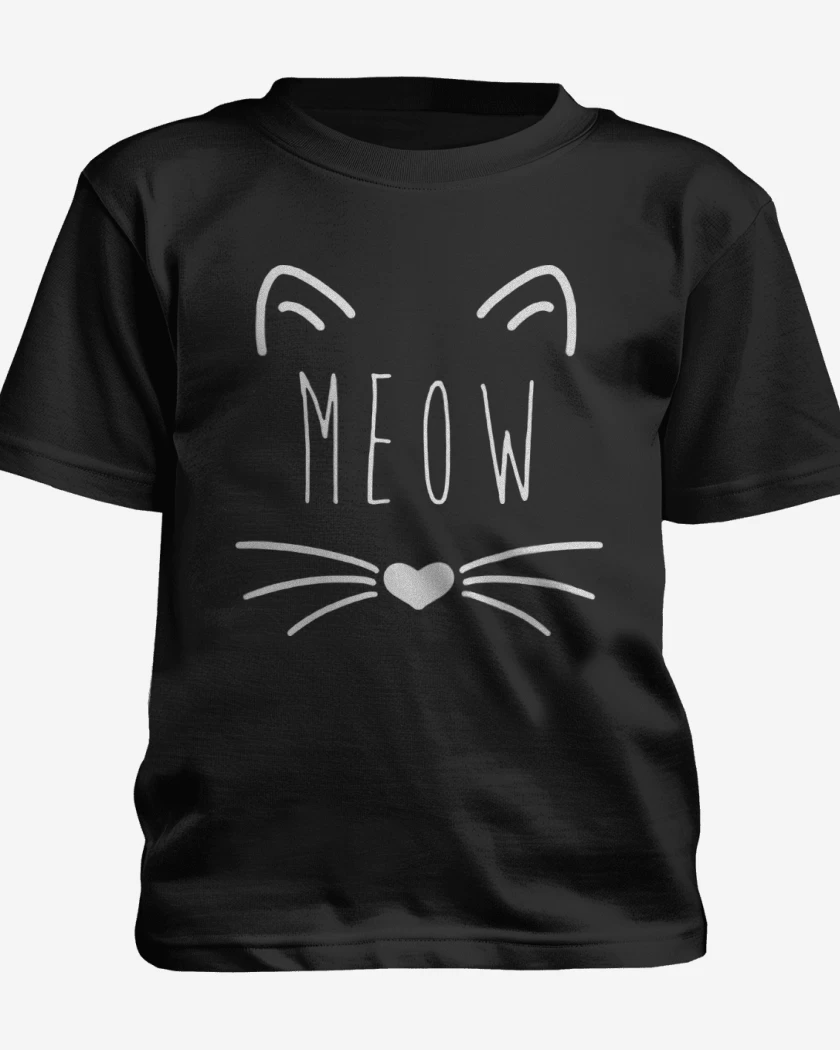 Polera de niño Negro de meow