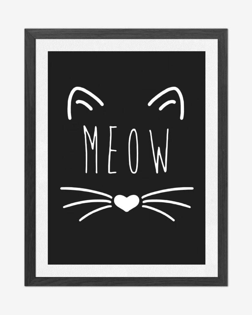 Cuadro decorativo Negro de meow