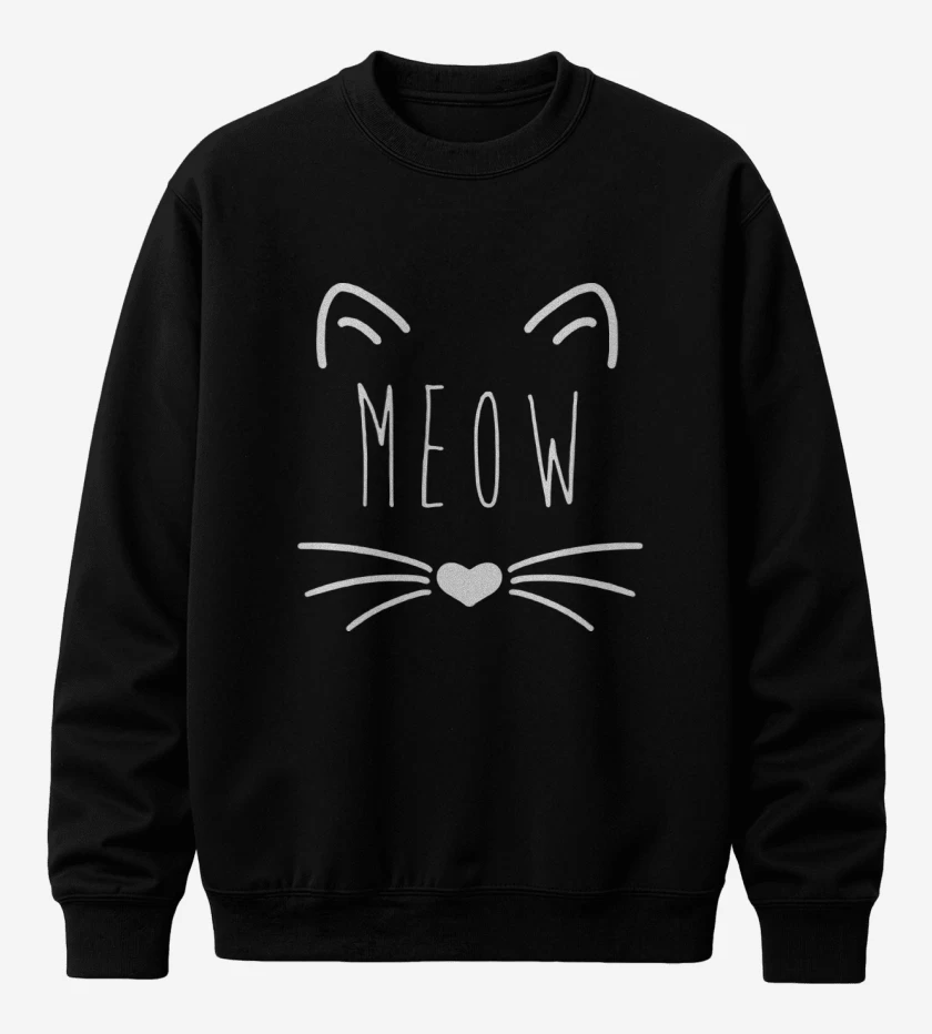Poleron polo Negro de meow