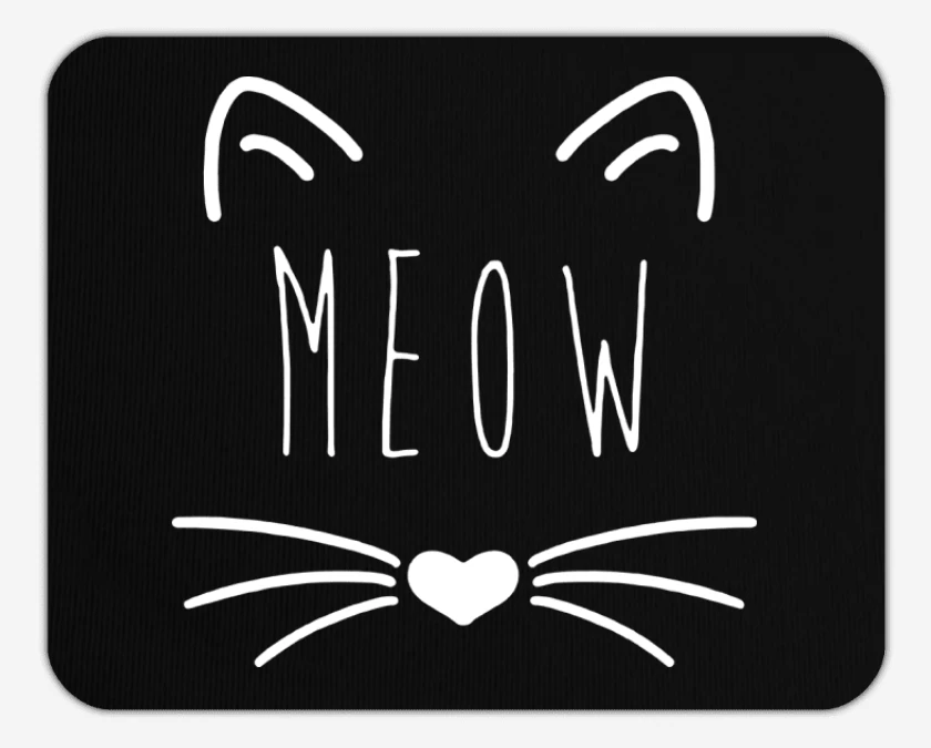 Mousepad Negro de meow