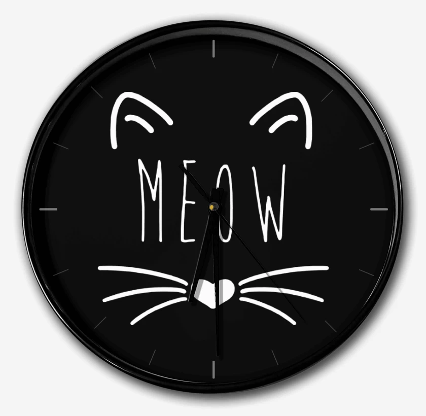 Reloj Negro de meow