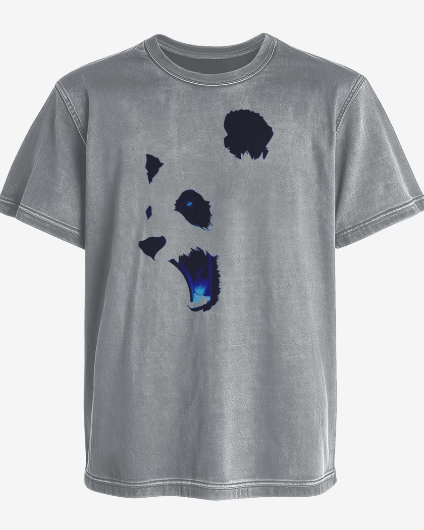 Polera desgastada Angry panda