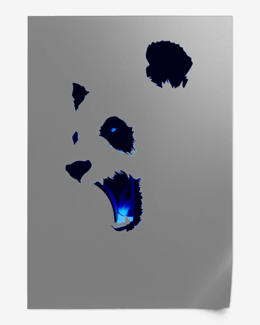 Print Gris Melange de Angry panda