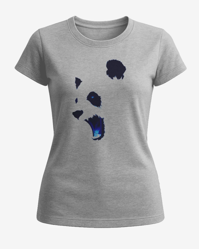Polera de Mujer Gris Melange de Angry panda