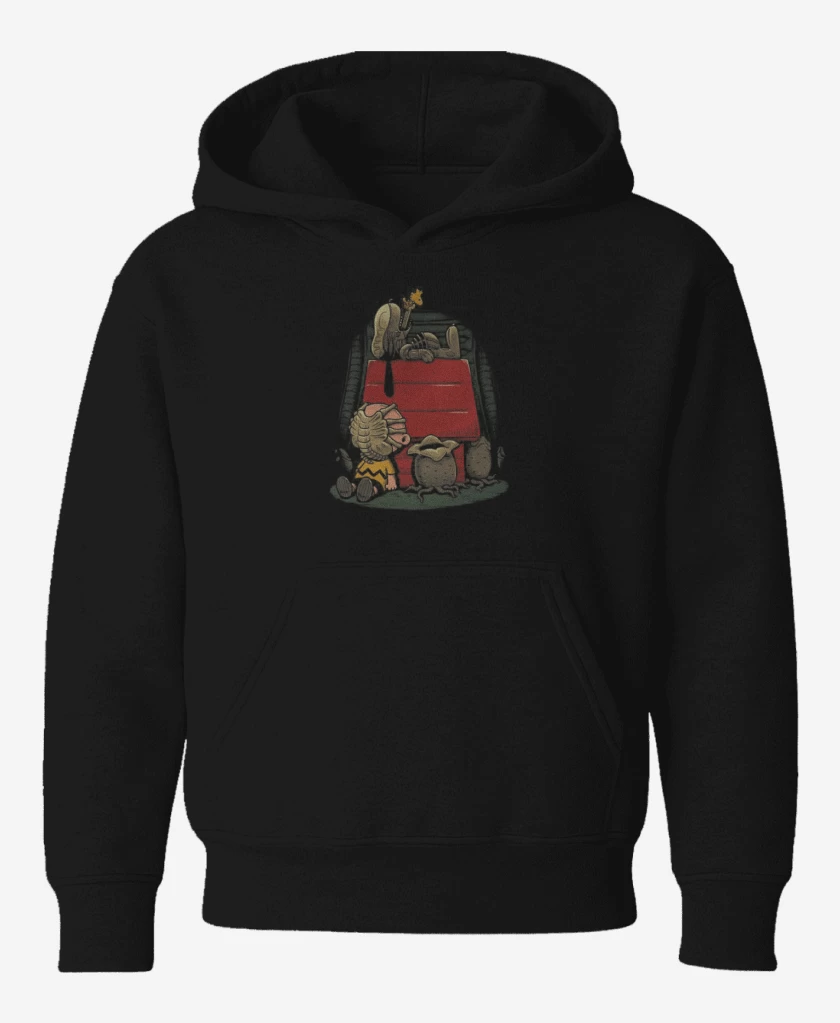 Poleron de niño Negro de Snoopy terror