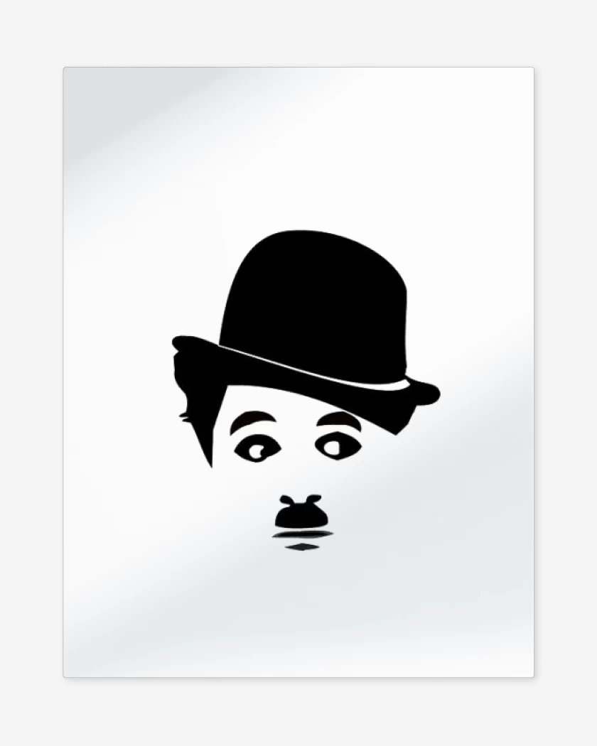 Print metalico Blanco de Chaplin