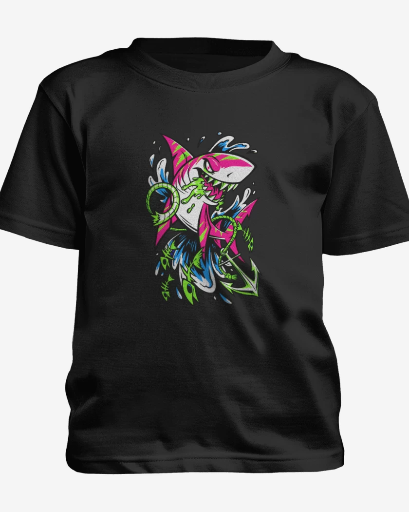 Polera de niño Negro de Tiburon