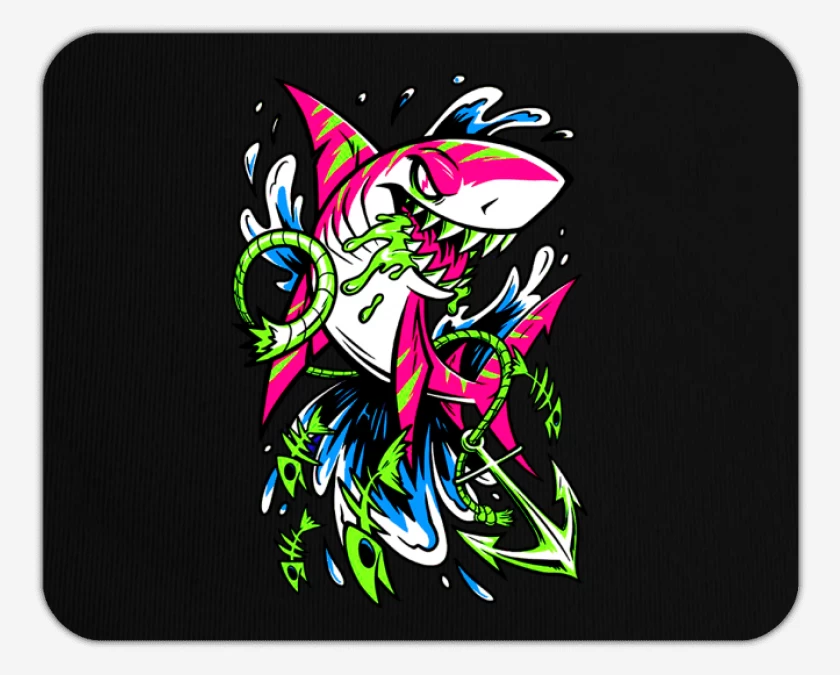 Mousepad Negro de Tiburon