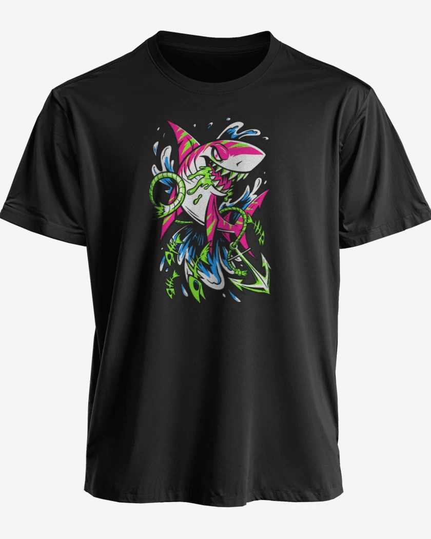 Polera premium Negro de Tiburon