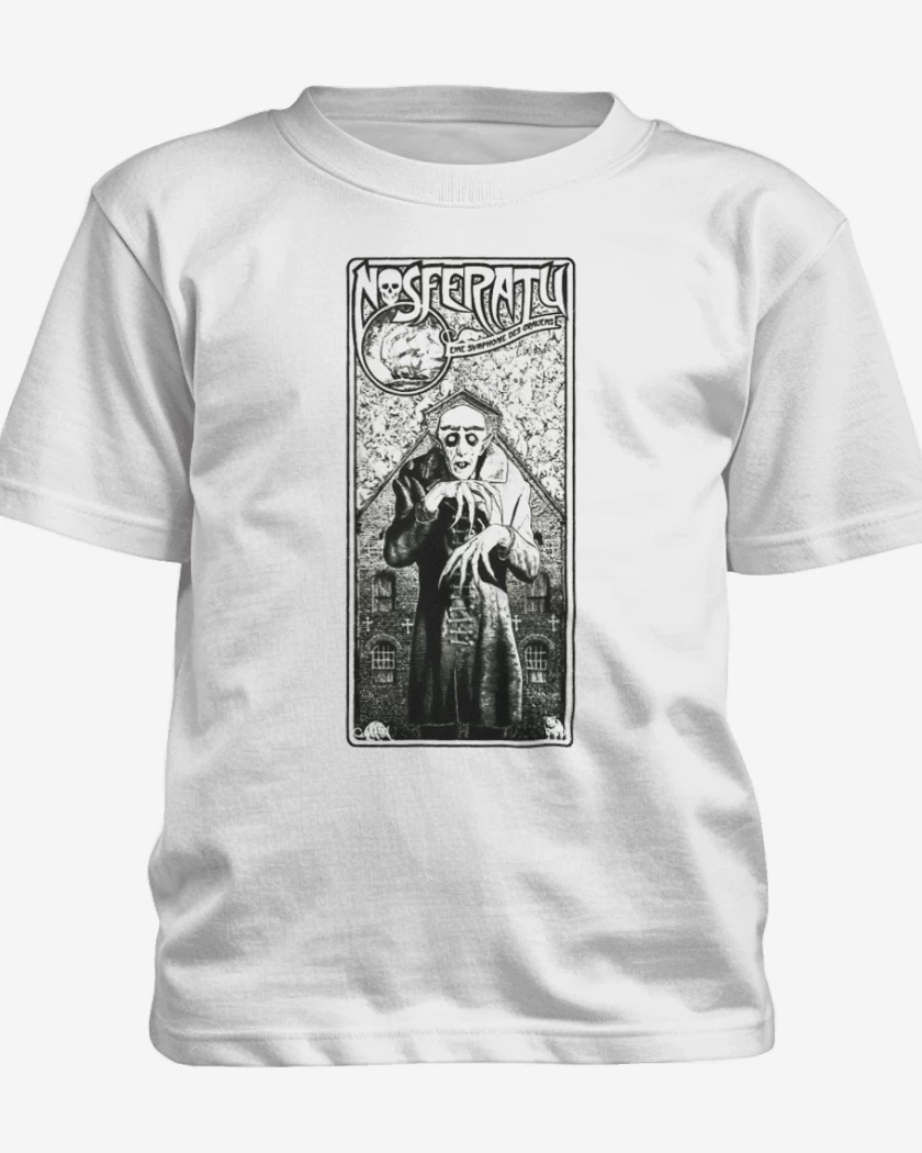 Polera de niño Blanco de Nosferatu 