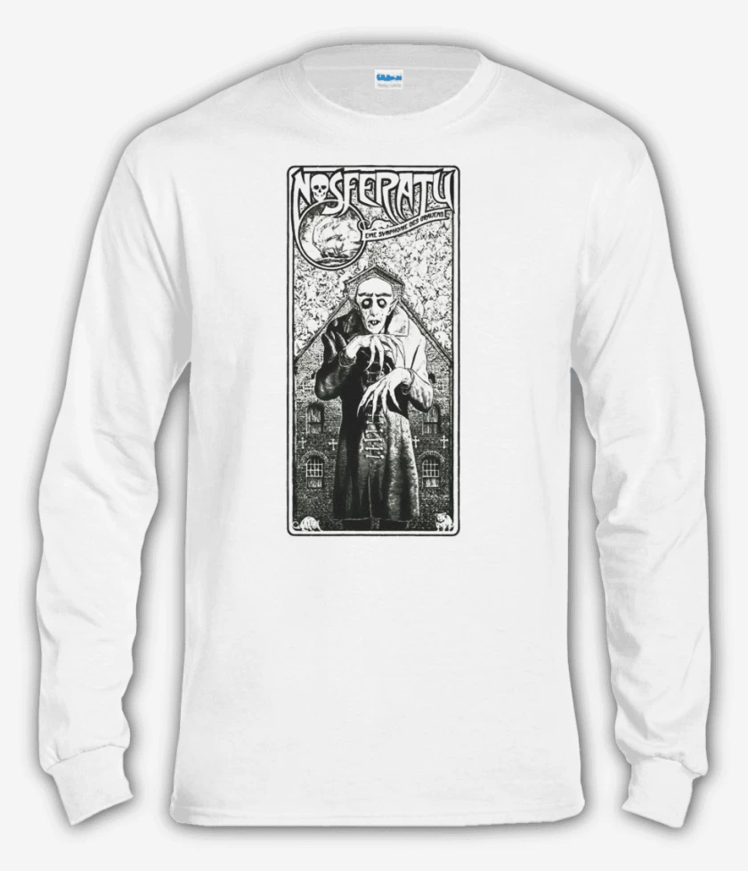 Polera manga larga Blanco de Nosferatu 