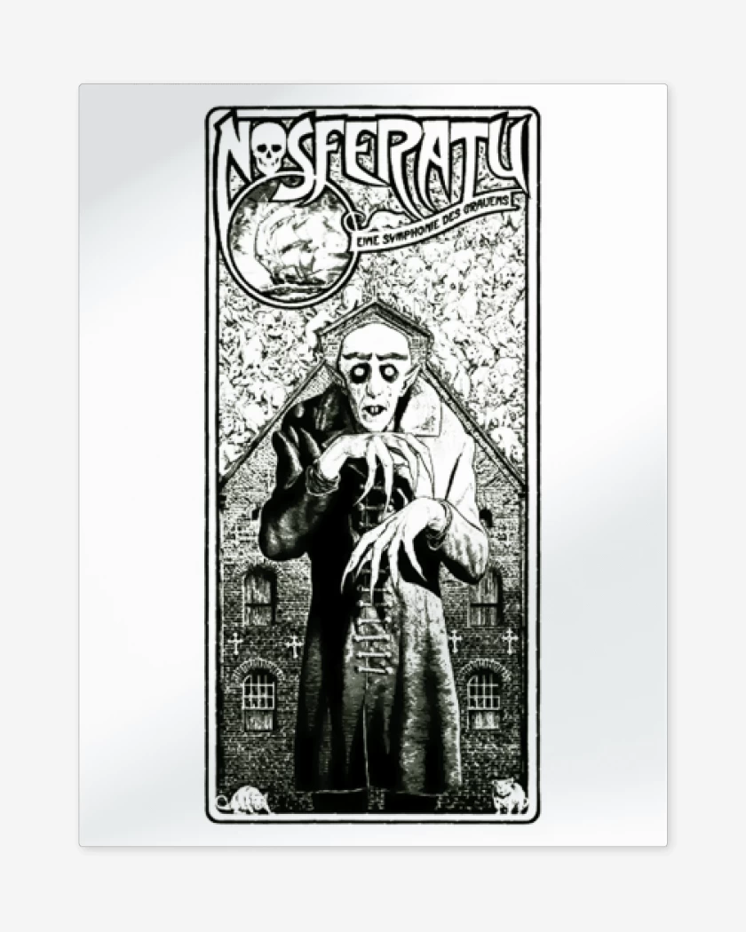 Print metalico Blanco de Nosferatu 