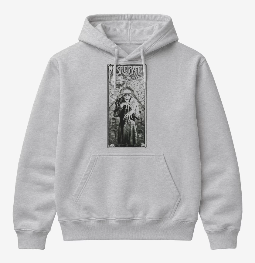Poleron Canguro básico Gris Melange de Nosferatu 
