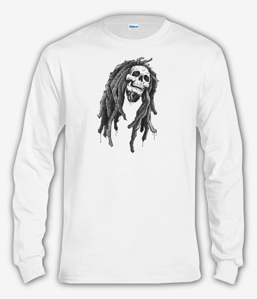 Polera manga larga Blanco de Bob Calavera