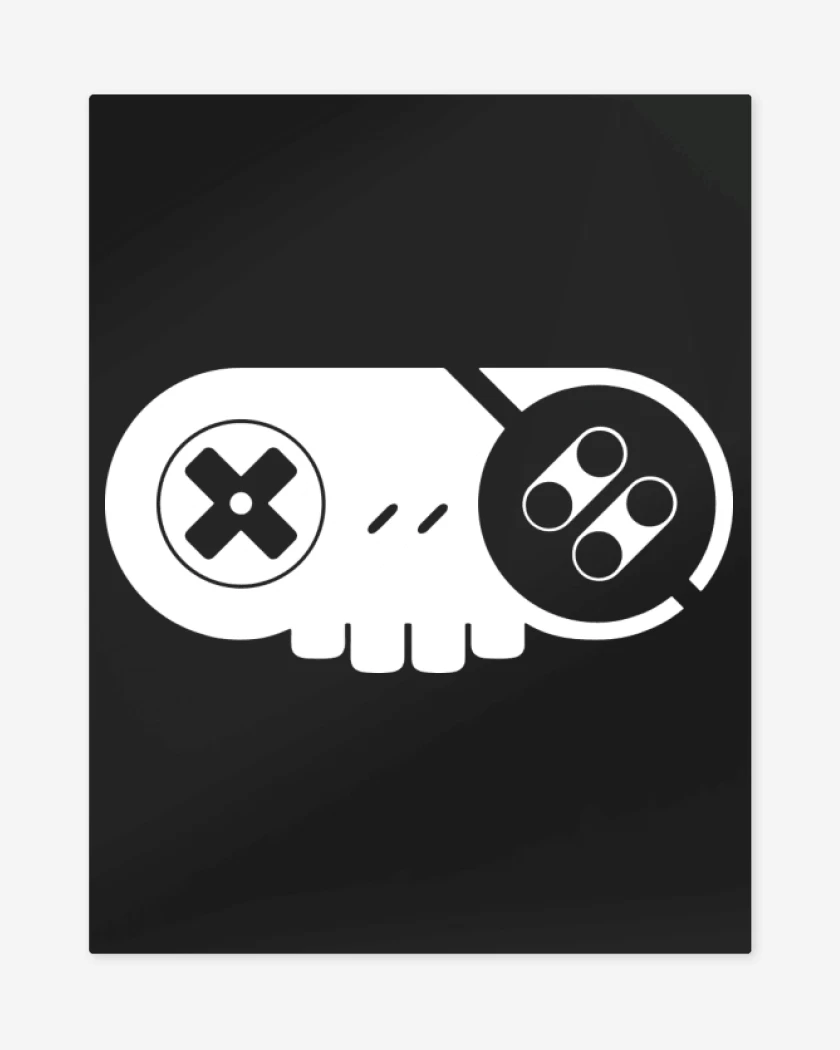 Print metalico Negro de Memento snes