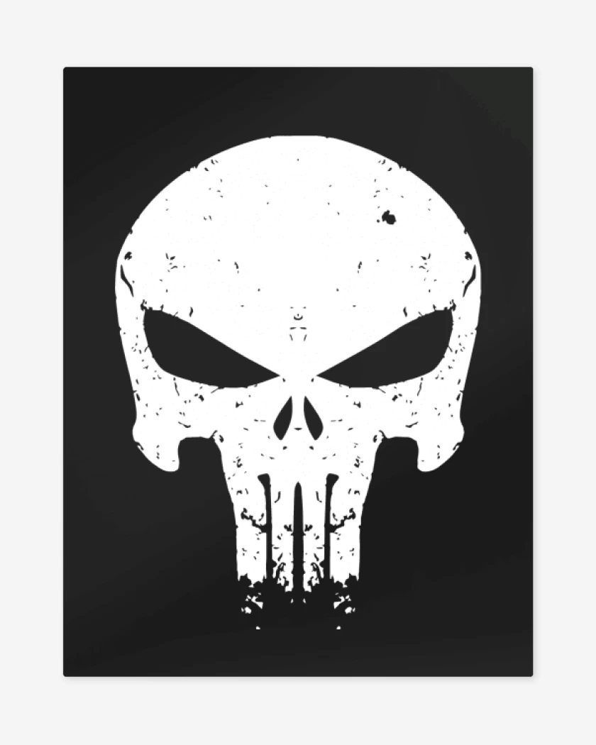 Print metalico Negro de El que castiga - Logo