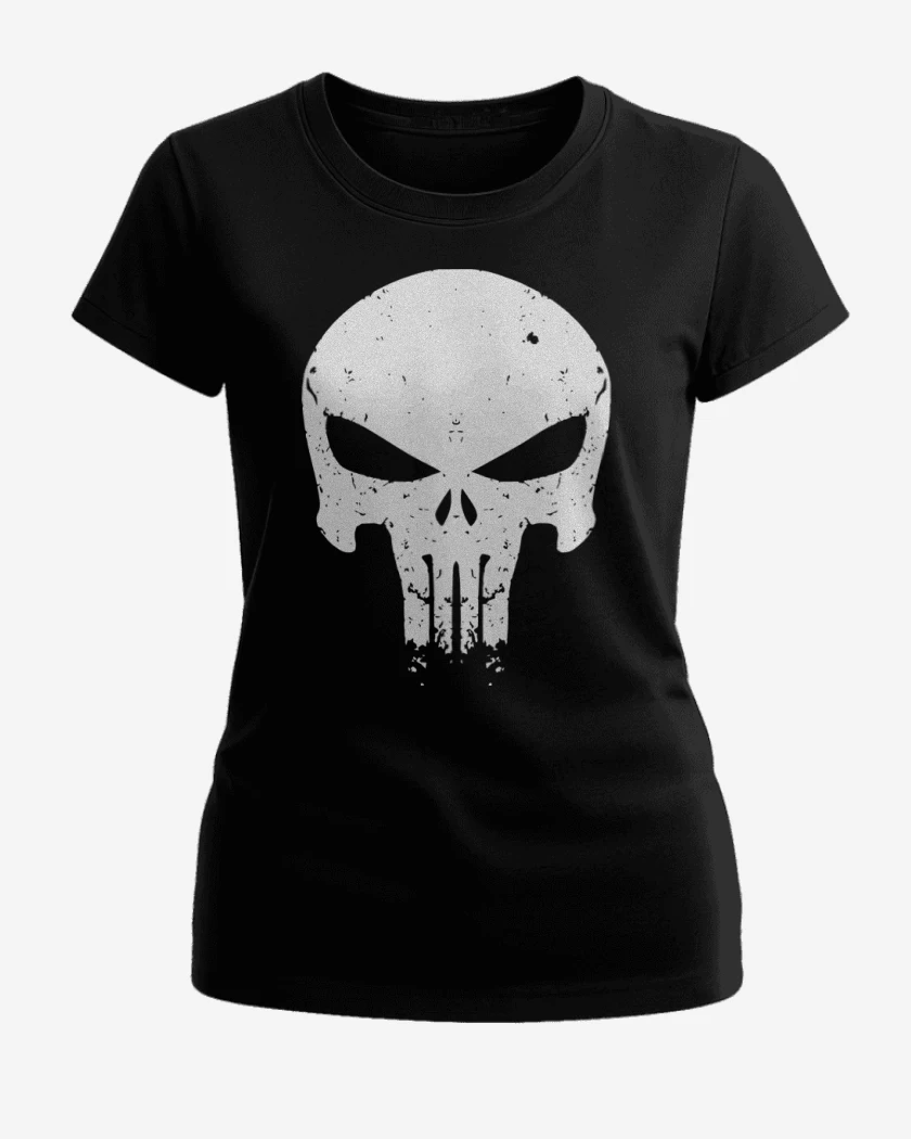 Polera de Mujer Negro de El que castiga - Logo