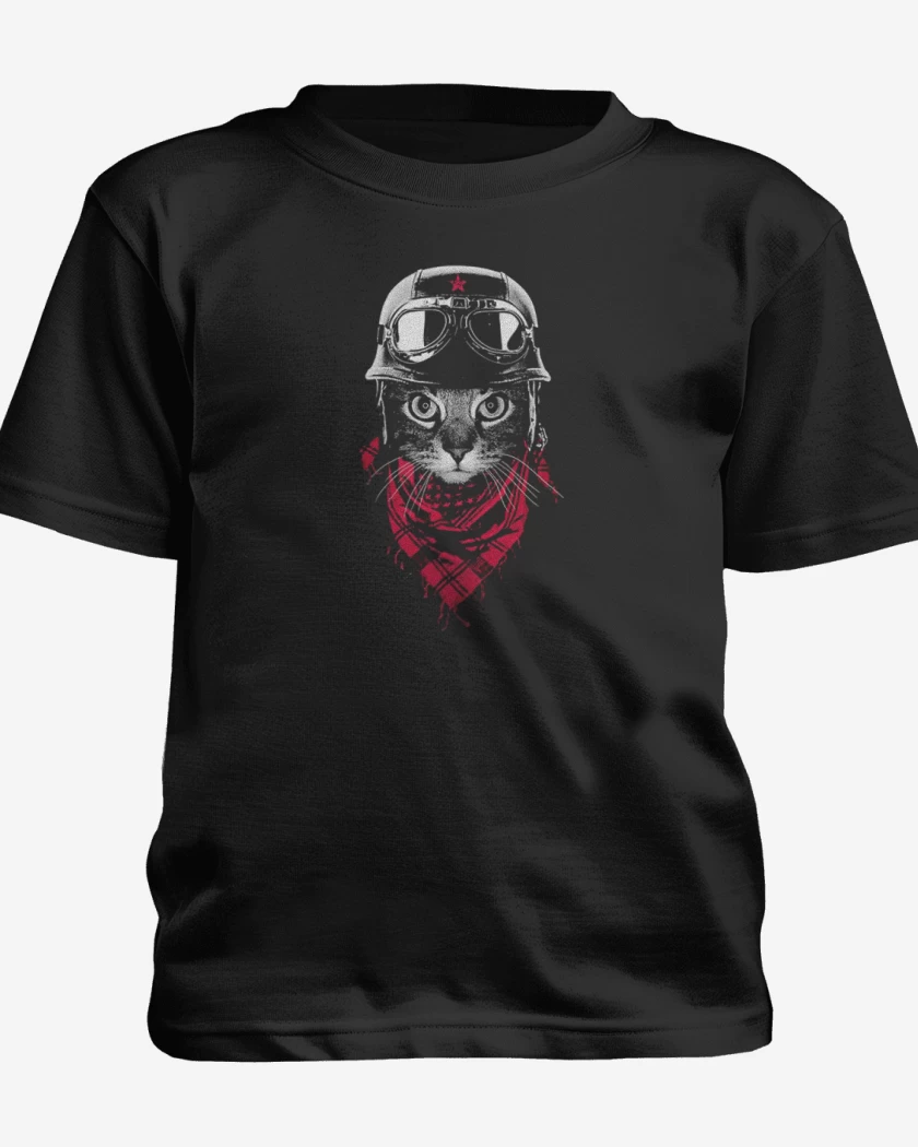 Polera de niño Negro de Gato revo