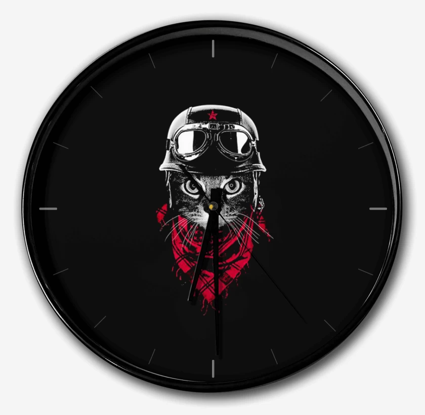 Reloj Negro de Gato revo