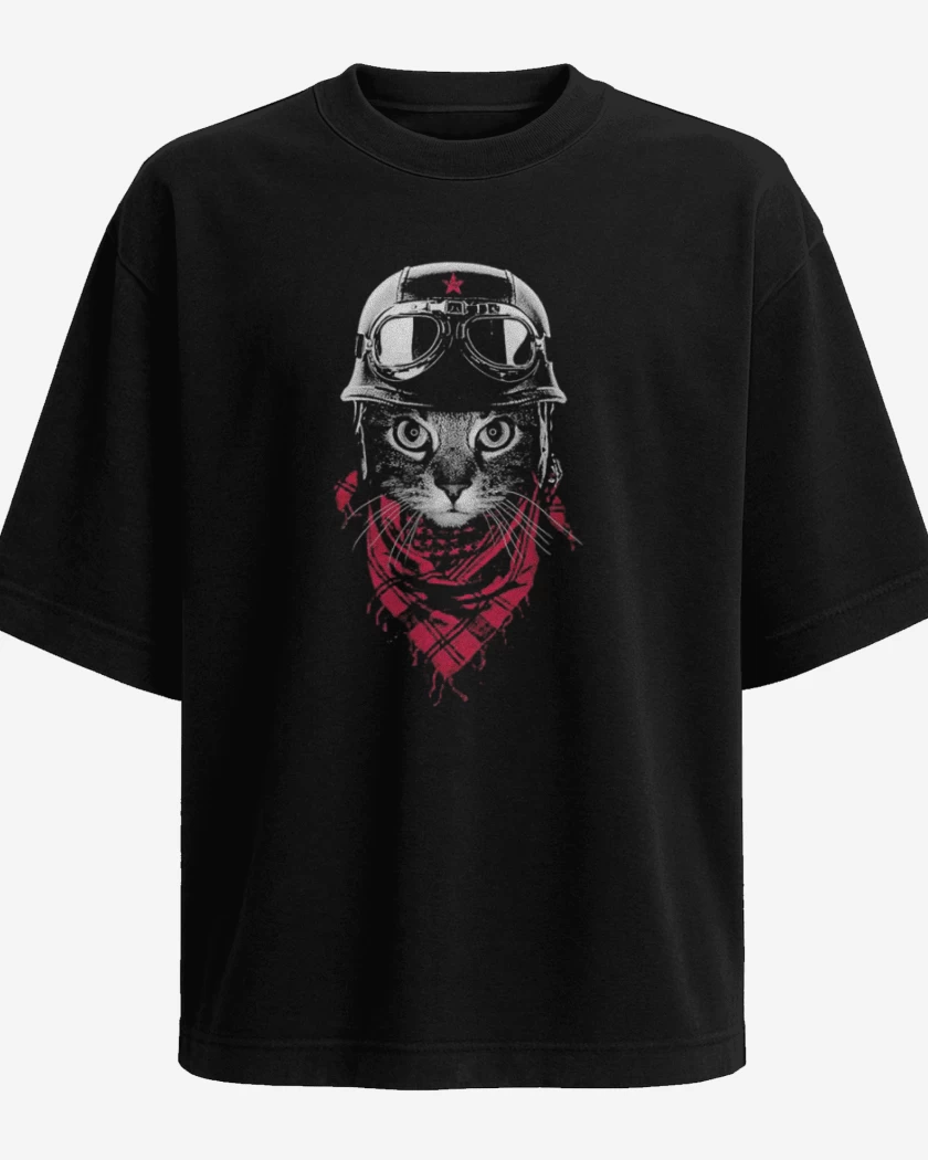 Polera Oversize Gato revo