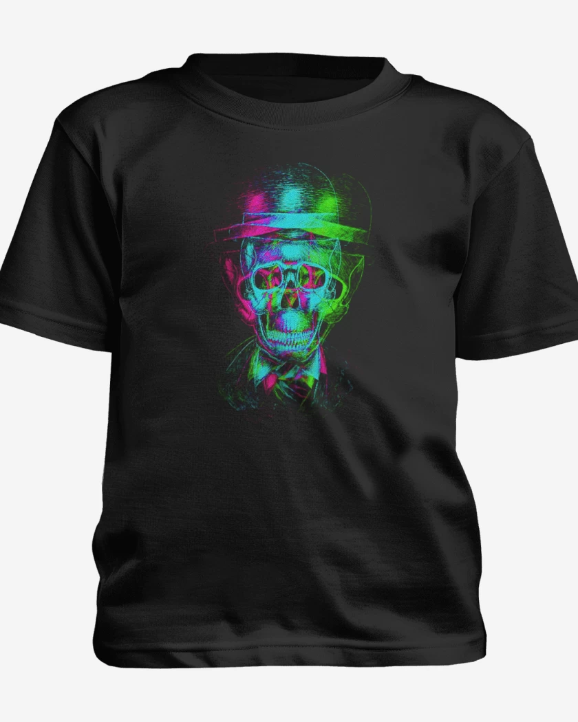 Polera de niño Negro de Skull colors