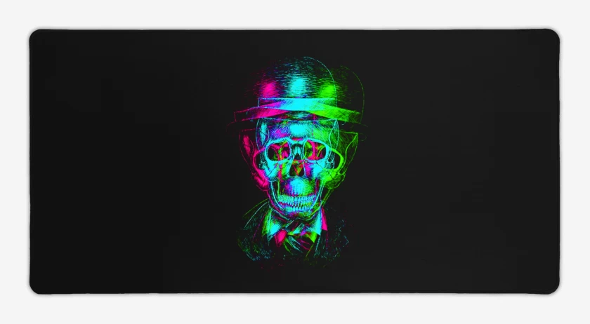 Mouse pad Gamer Negro de Skull colors