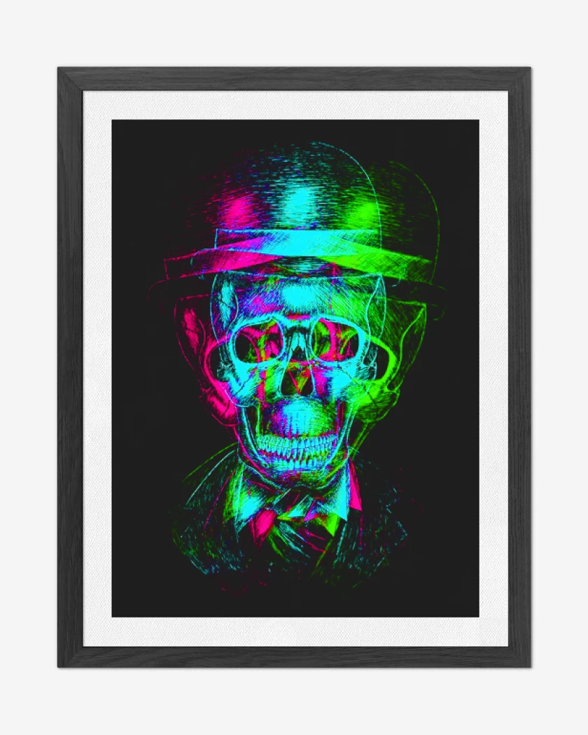 Cuadro decorativo Negro de Skull colors
