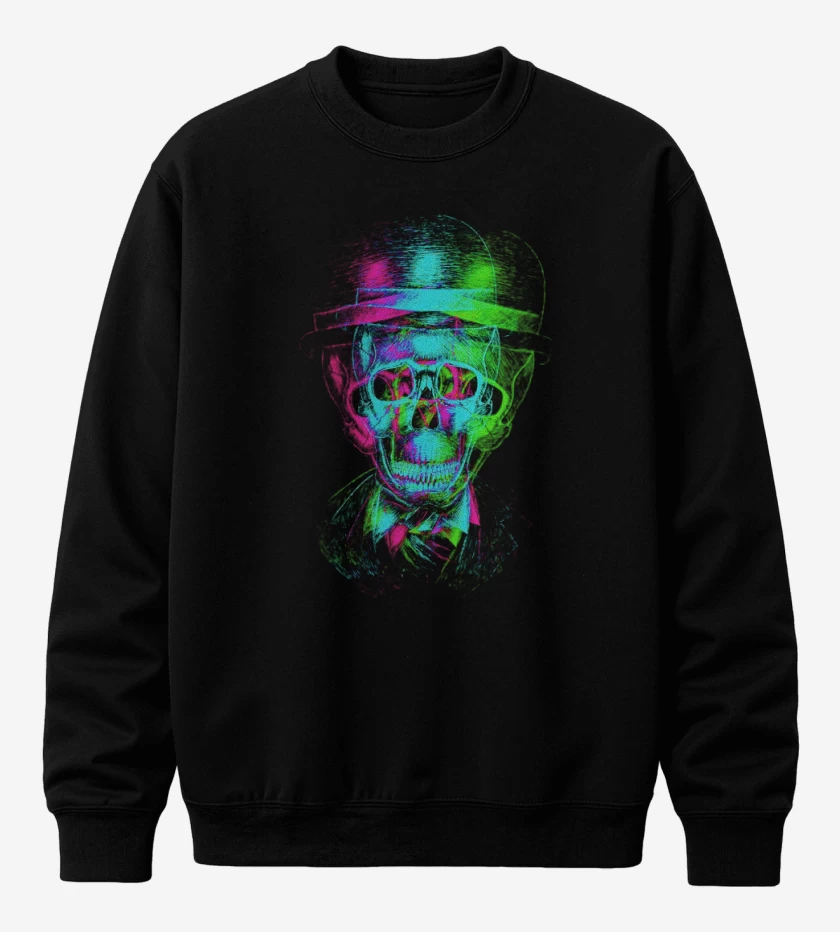 Poleron polo Negro de Skull colors