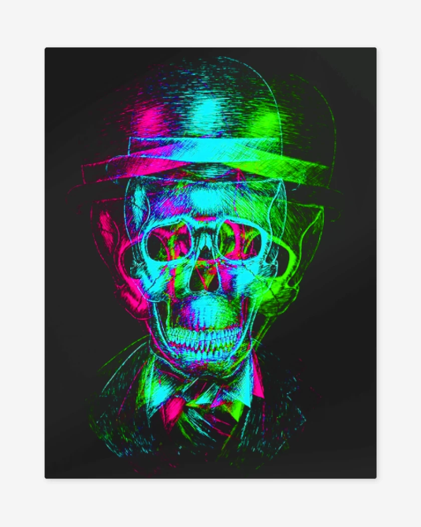 Print metalico Negro de Skull colors