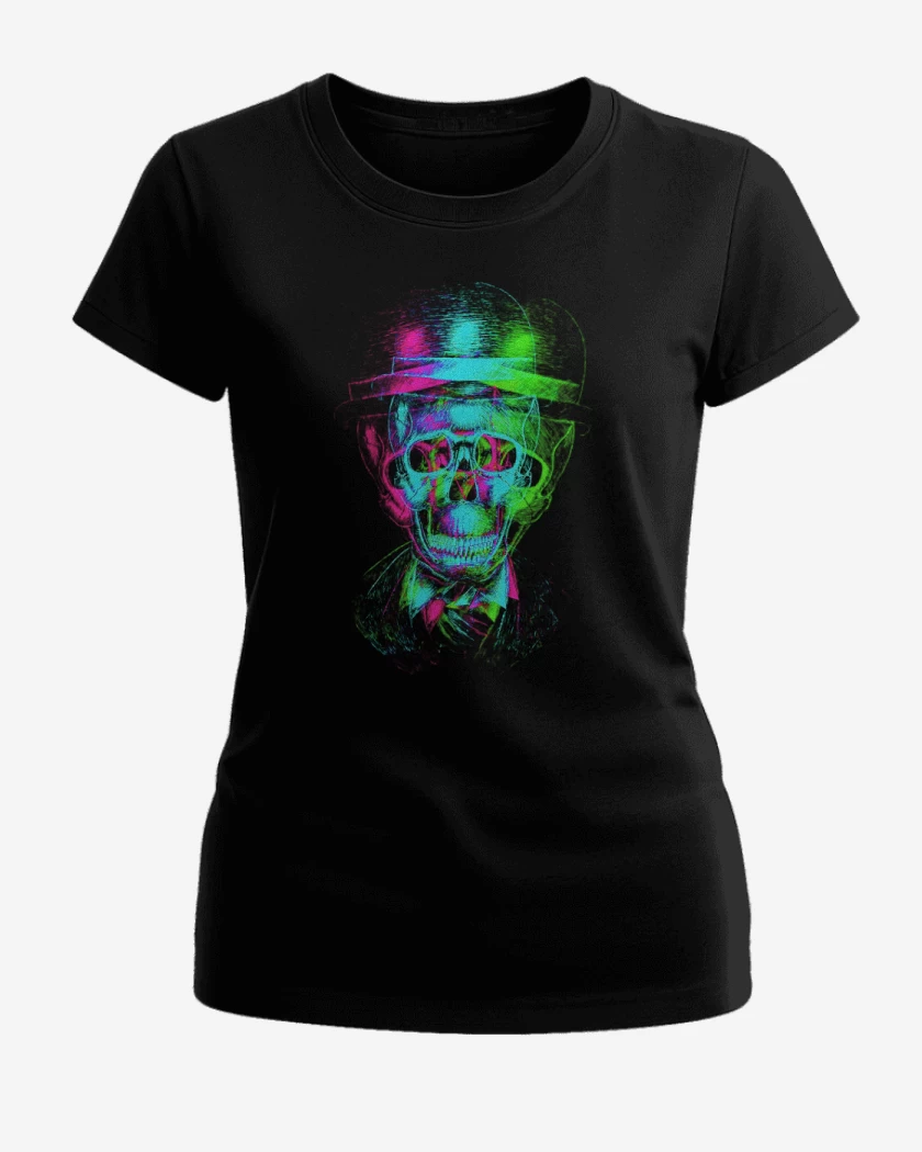 Polera de Mujer Negro de Skull colors